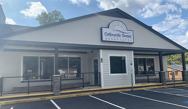 Reception desk in Collinsville dental office