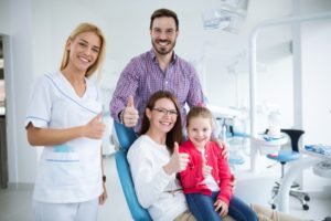 Family visiting their Collinsville family dentist